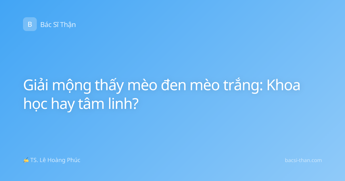 Giải mộng thấy mèo đen mèo trắng: Khoa học hay tâm linh?